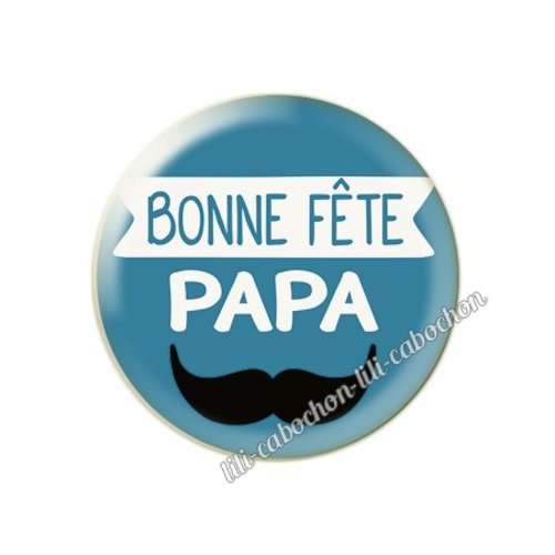 Cabochon résine a coller 25 mm papa pp34