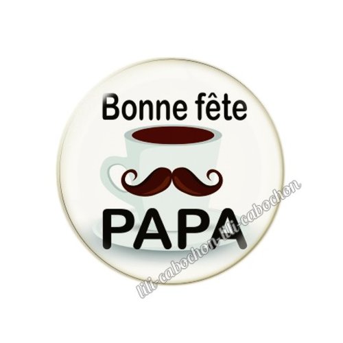 Cabochon résine a coller 25 mm papa pp35