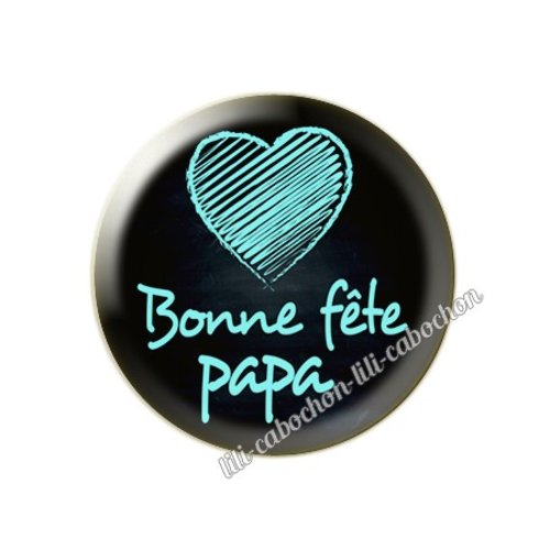 Cabochon résine a coller 25 mm papa pp37