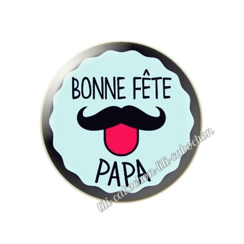 Cabochon résine a coller 25 mm papa pp38