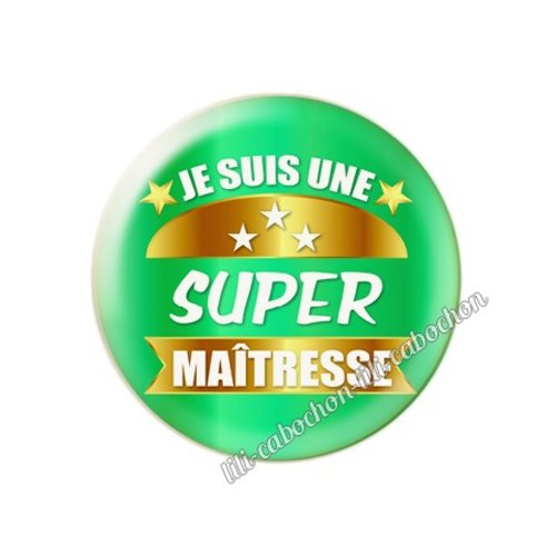 Cabochon résine a coller 25 mm maîtresse 53