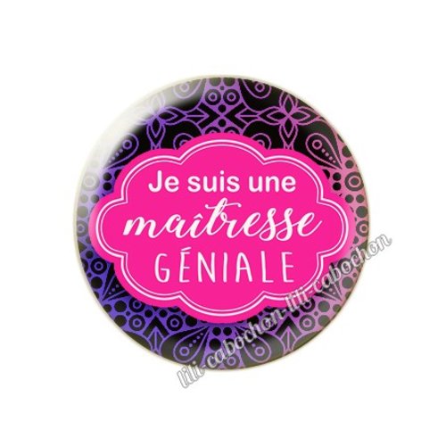 Cabochon résine a coller 25 mm maîtresse 55