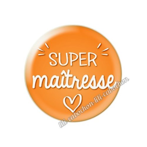 Cabochon résine a coller 25 mm maîtresse 56