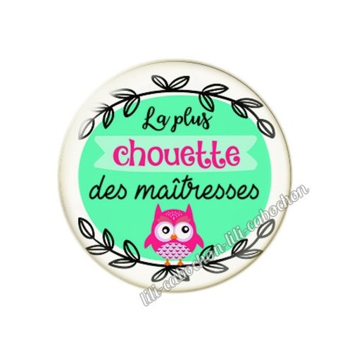 Cabochon résine a coller 25 mm maîtresse 59