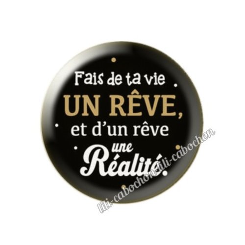 Cabochon résine a coller 25 mm citation 65