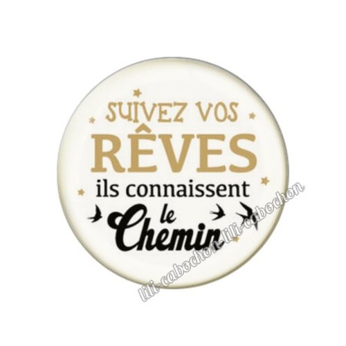 Cabochon résine a coller 25 mm citation 67