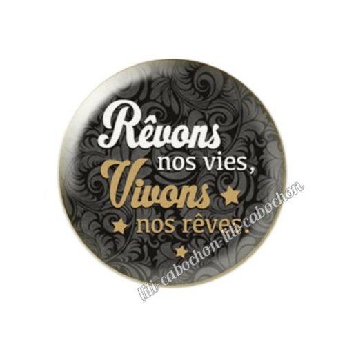 Cabochon résine a coller 25 mm citation 68