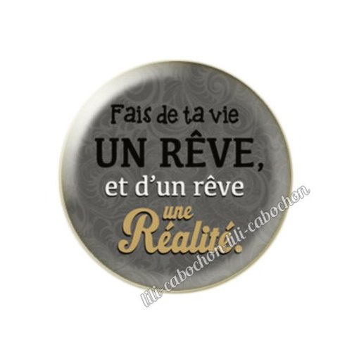 Cabochon résine a coller 25 mm citation 70