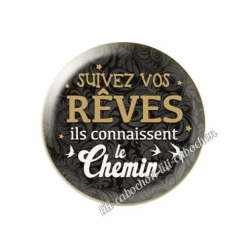 Cabochon résine a coller 25 mm citation 72