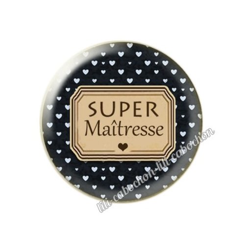 Cabochon résine a coller 25 mm maîtresse 83