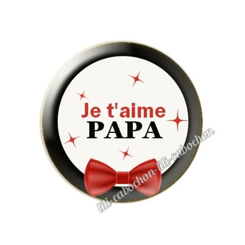 Cabochon résine a coller 25 mm papa 86