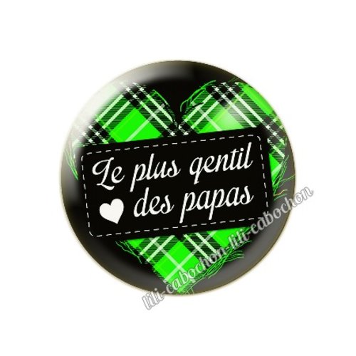 Cabochon résine a coller 25 mm papa 90