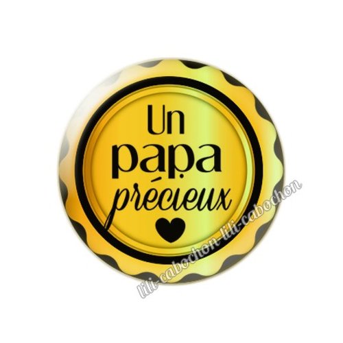 Cabochon résine a coller 25 mm papa pp19