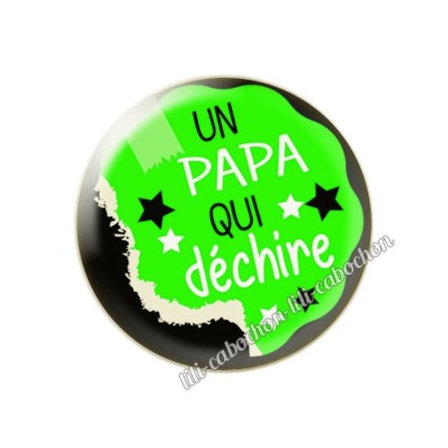 Cabochon résine a coller 25 mm papa pp22