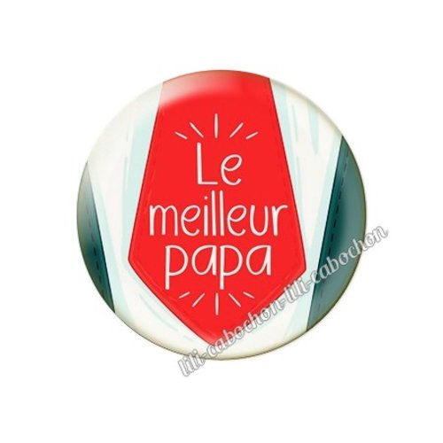 Cabochon résine a coller 25 mm papa pp26