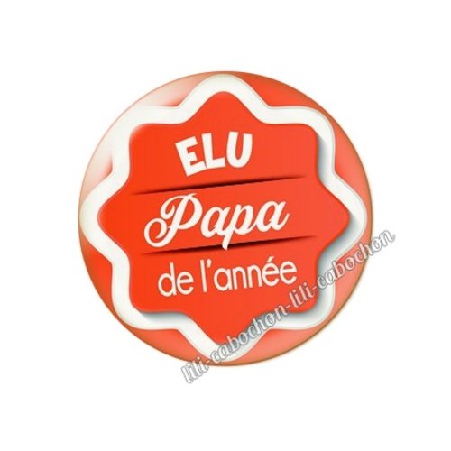 Cabochon résine a coller 25 mm papa pp27