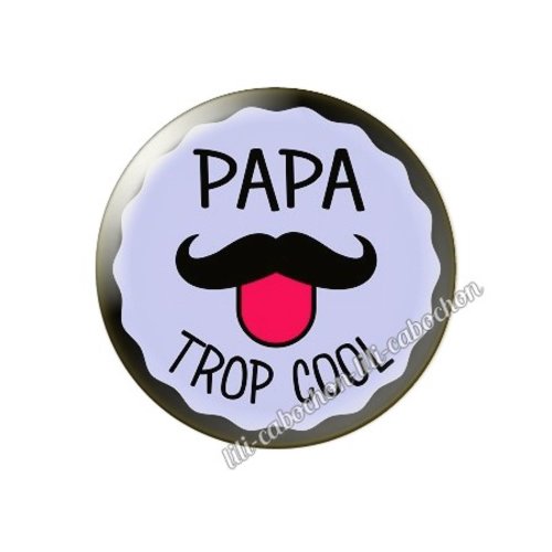 Cabochon résine a coller 25 mm papa pp29