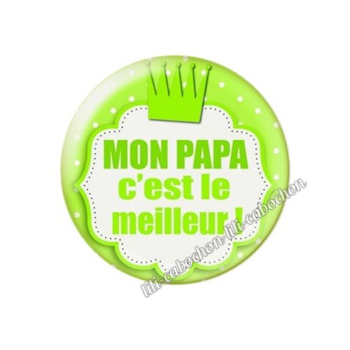 Cabochon résine a coller 25 mm papa pp31