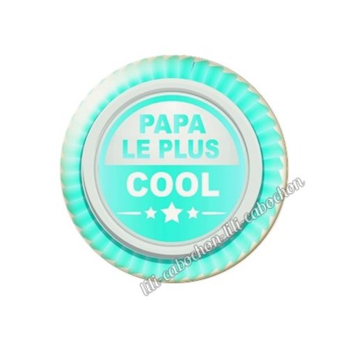 Cabochon résine a coller 25 mm papa pp32