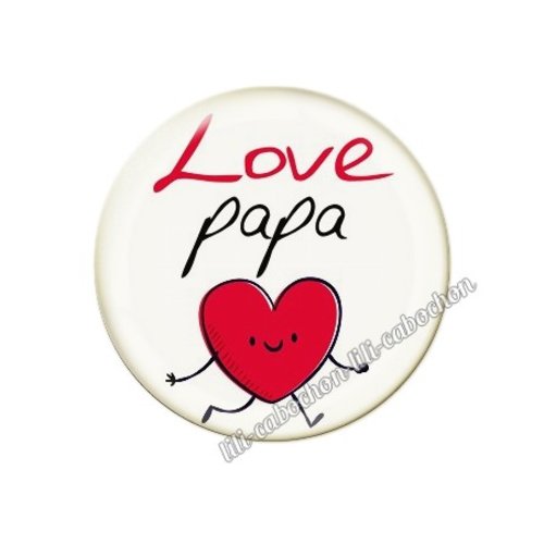 Cabochon résine a coller 25 mm papa pp33