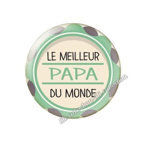 Cabochon résine a coller 25 mm papa pp36