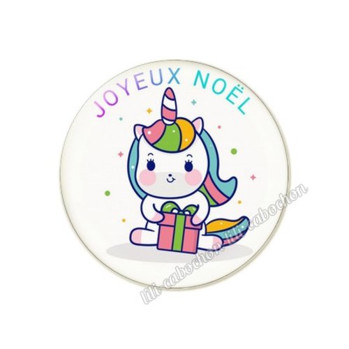 Cabochon résine a coller 25 mm noel pp1