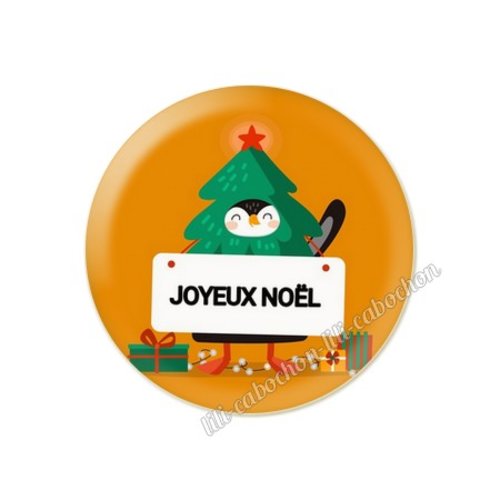 Cabochon résine a coller 25 mm noel pp2