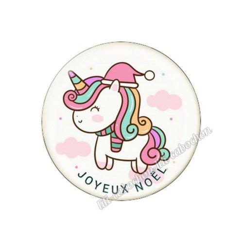 Cabochon résine a coller 25 mm noel pp3