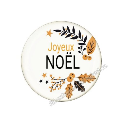Cabochon résine a coller 25 mm noel pp7