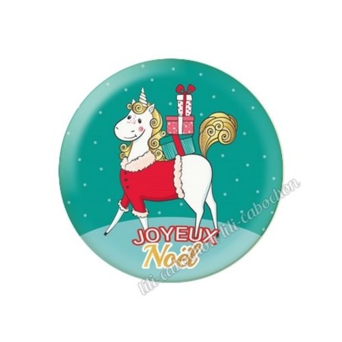 Cabochon résine a coller 25 mm joyeux noel pp27