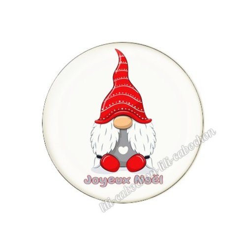 Cabochon résine a coller 25 mm joyeux noel pp34