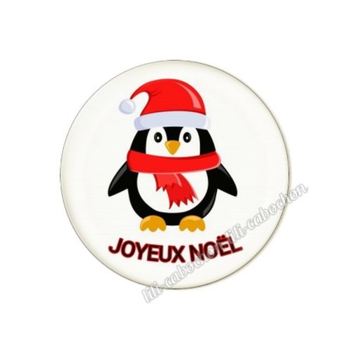 Cabochon résine a coller 25 mm joyeux noel pp44