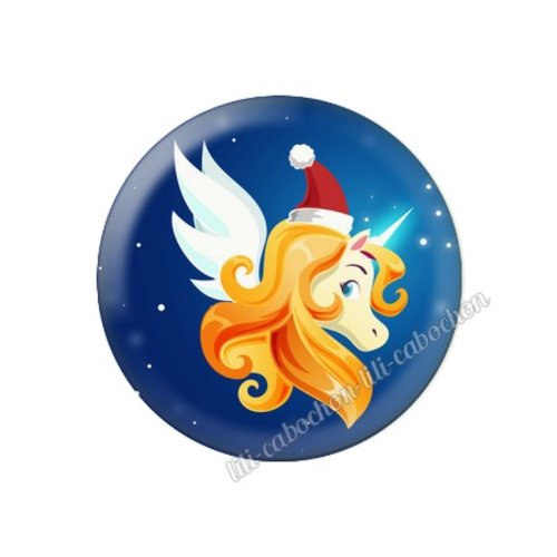 Cabochon résine a coller 25 mm joyeux noel pp46