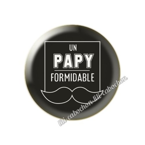 Cabochon résine a coller 25 mm papy fête des grands-pères gp3