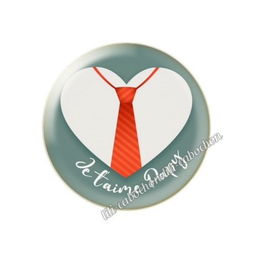 Cabochon résine a coller 25 mm papy fête des grands-pères gp11