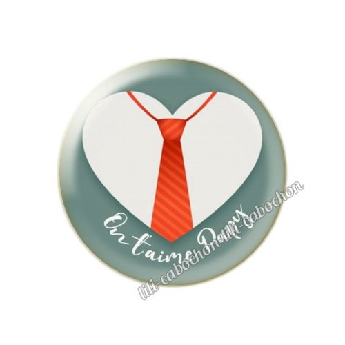 Cabochon résine a coller 25 mm papy fête des grands-pères gp12