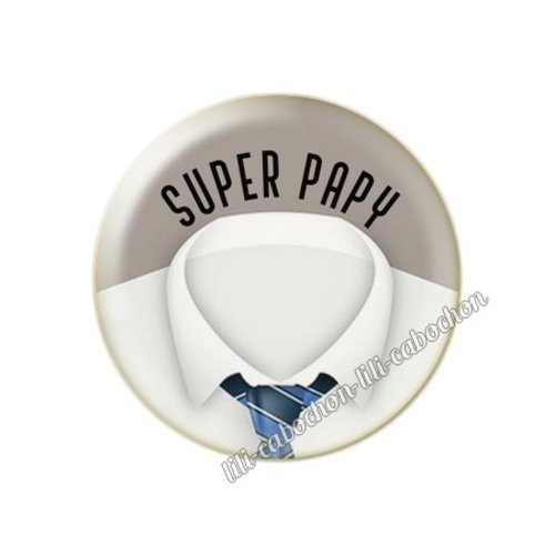 Cabochon résine a coller 25 mm papy fête des grands-pères gp13