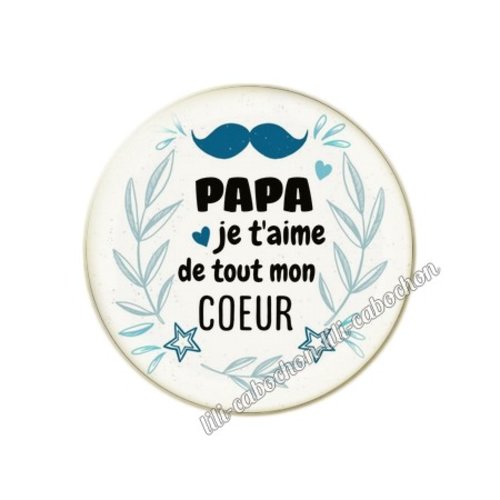 Cabochon résine a coller 25 mm papa gp20