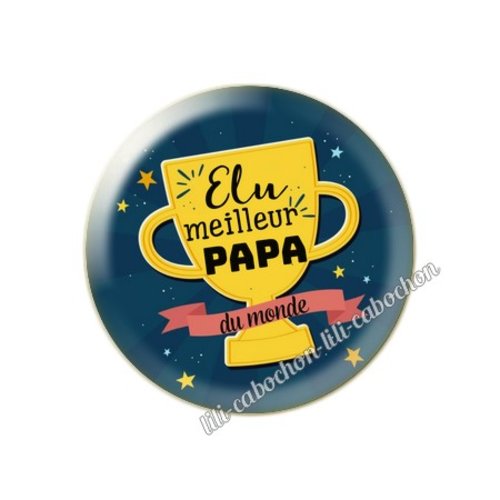 Cabochon résine a coller 25 mm papa gp23