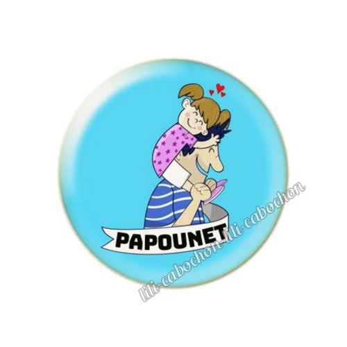 Cabochon résine a coller 25 mm papa gp26