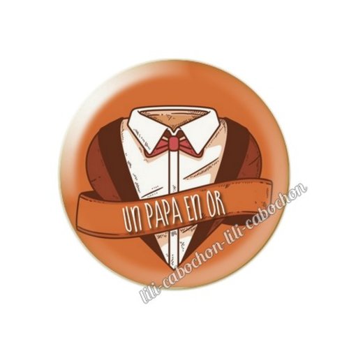 Cabochon résine a coller 25 mm papa gp28