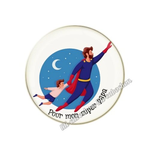 Cabochon résine a coller 25 mm papa gp29