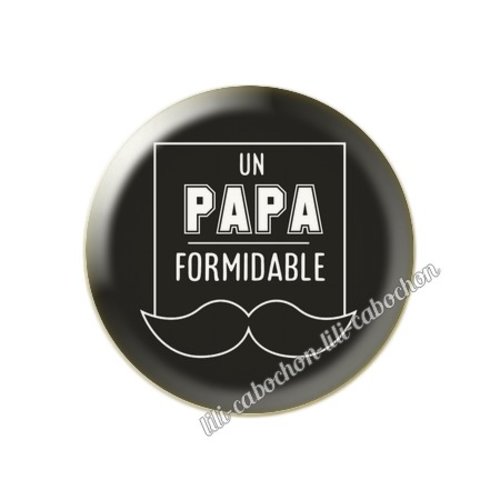 Cabochon résine a coller 25 mm papa gp31