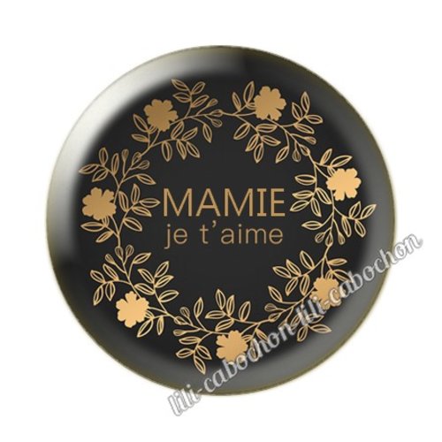 Cabochon résine a coller 25 mm mamie pp1