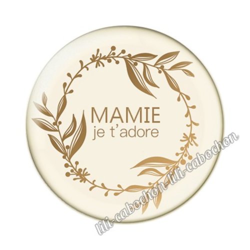Cabochon résine a coller 25 mm mamie pp2