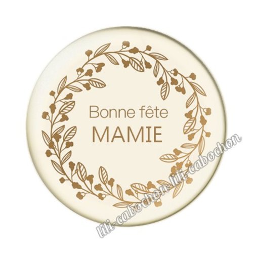Cabochon résine a coller 25 mm mamie pp4