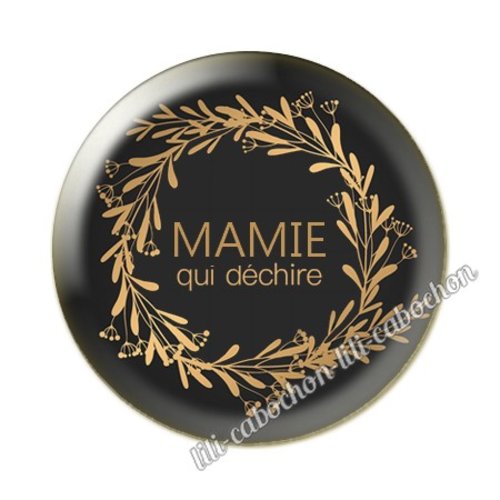 Cabochon résine a coller 25 mm mamie pp3