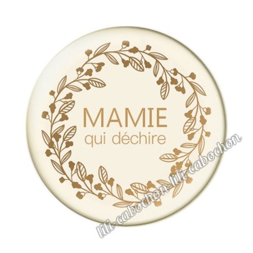 Cabochon résine a coller 25 mm mamie pp8