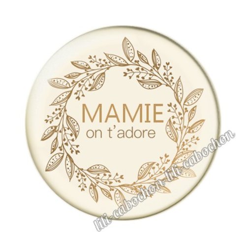 Cabochon résine a coller 25 mm mamie pp10