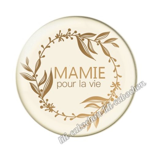 Cabochon résine a coller 25 mm mamie pp12
